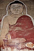 Bagan Myanmar. Sulamani temple. seated Buddha flanked by disciples. 